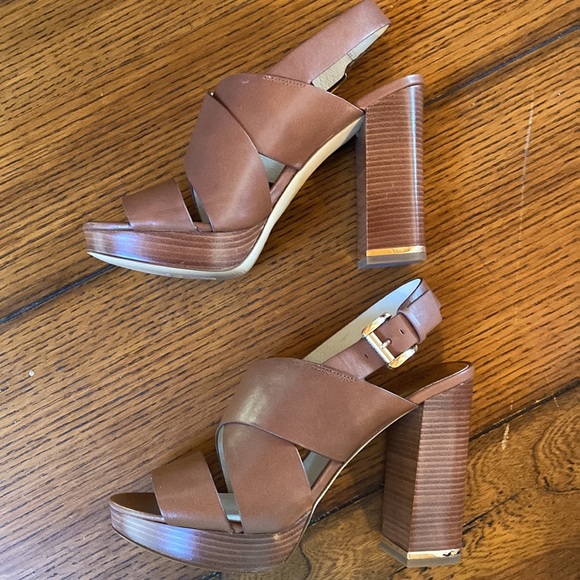 Michael Kors Sedgwick Slingback Platform Heels - Picture 2 of 6